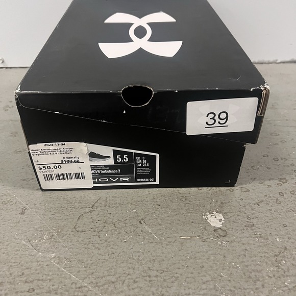 Under Armour Women's UA HOVR Turbulence 2 Running Shoes US 5.5‎ Black White - Picture 8 of 9